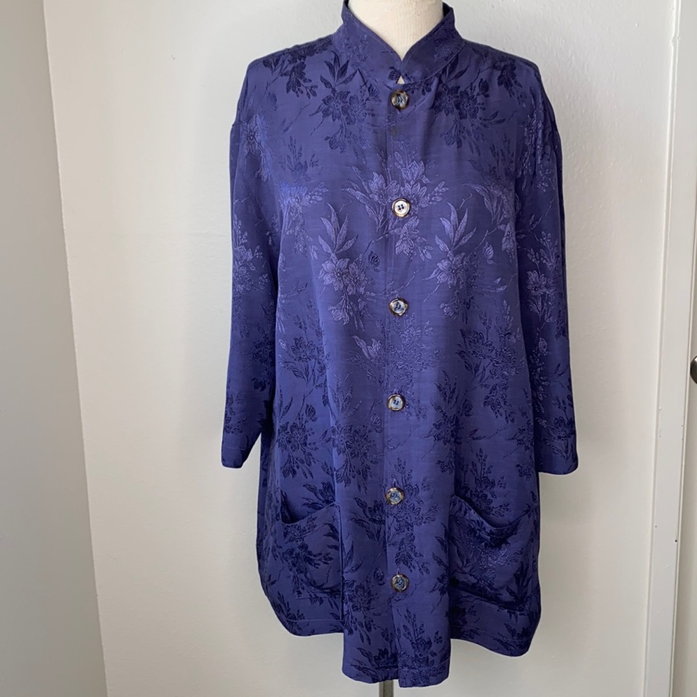 CP Shades Navy Blue Tunic Top M